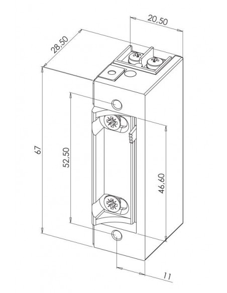 Abrepuertas eléctrico con memoria invisible 12/24V AC/DC - Sewosy