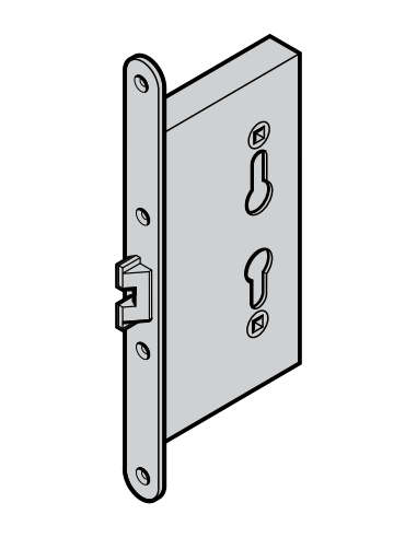 Serrure à bouton fixe pour cylindre profilé de portillon indépendant Hörmann 1015915