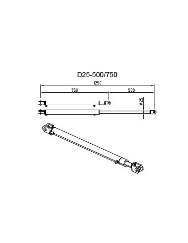 Vérin à lèvre télescopique Hörmann 311468