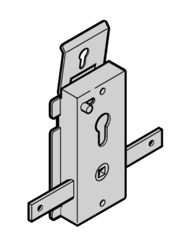 Serrure pour demi-cylindré profilé N 80 Hörmann 1019701