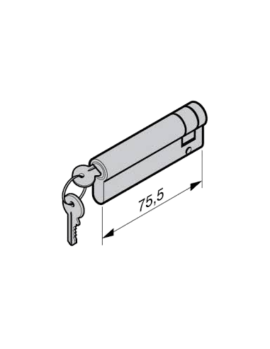 Demi-cylindré profilé 75 mm Hörmann 3074400